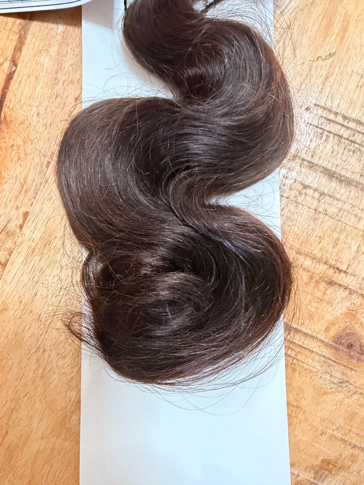Weave - 35 cm - Donkerbruin met rode gloed - Bodywave, Ophalen of Verzenden, Nieuw, Pruik of Haarverlenging