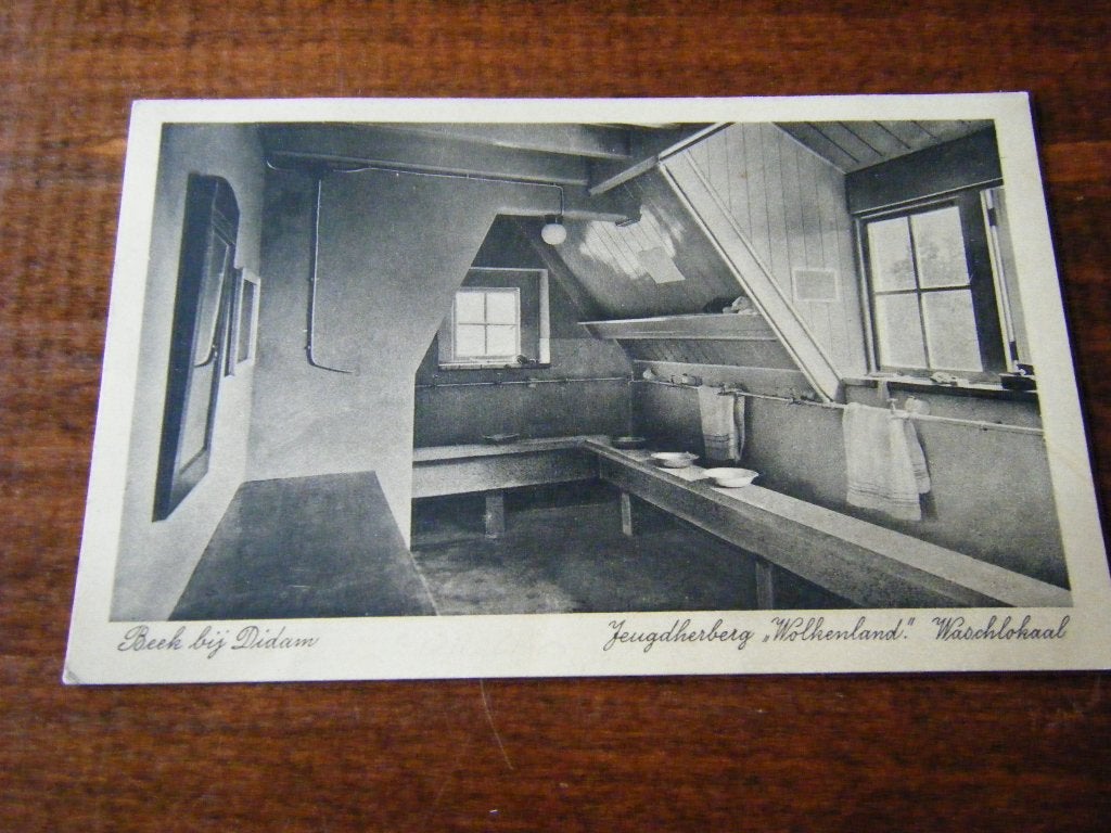 D40 - Beek bij Didam - Jeugdherberg - Waschlokaal - 1938, Ophalen of Verzenden, 1920 tot 1940, Gelderland