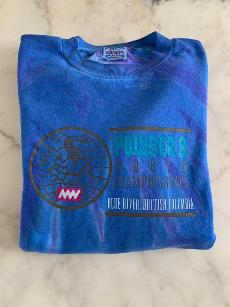 Britisch Columbia trui bleu river hand painting Radical XXL, Ophalen of Verzenden, Zo goed als nieuw, Overige maten, Blauw