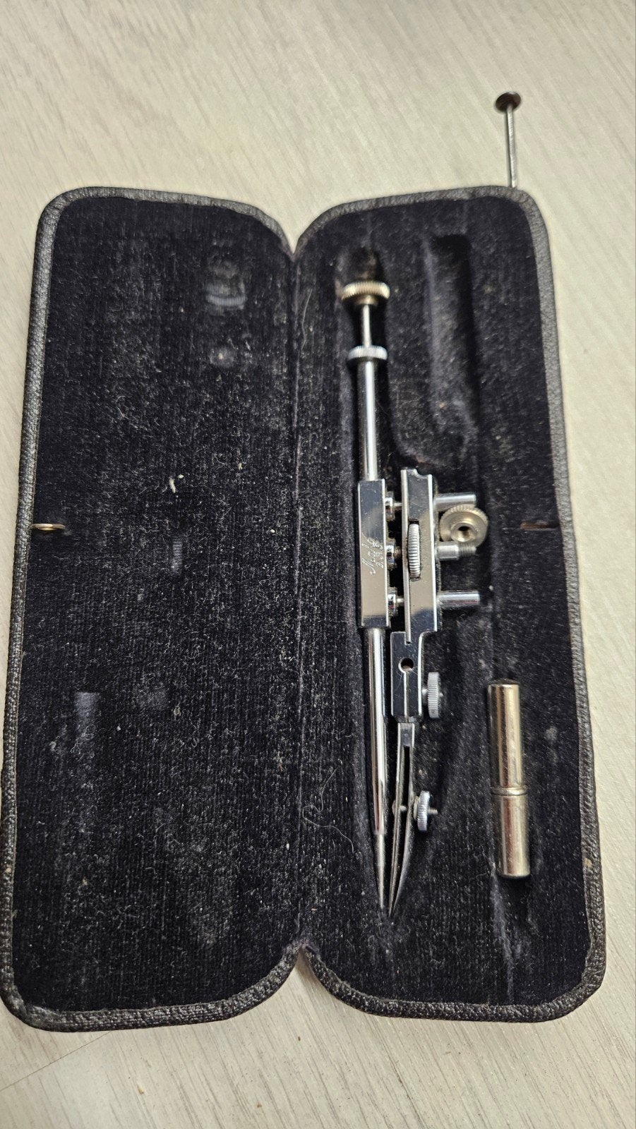 Vintage Tekenpasser in Etui - Precisie Instrument, Ophalen of Verzenden