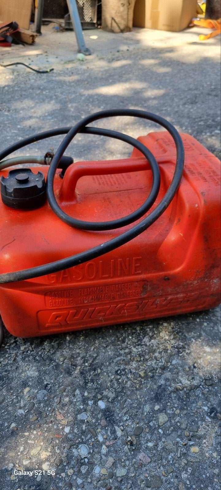 QuickSilver benzinetank met slang, Ophalen, Gebruikt, Motor en Techniek