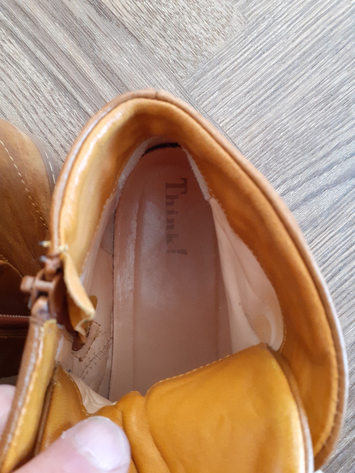 Think! Leren Enkellaarsjes - Maat 39, Kleding | Dames, Schoenen, Bruin, Think!, Lage of Enkellaarzen, Ophalen of Verzenden
