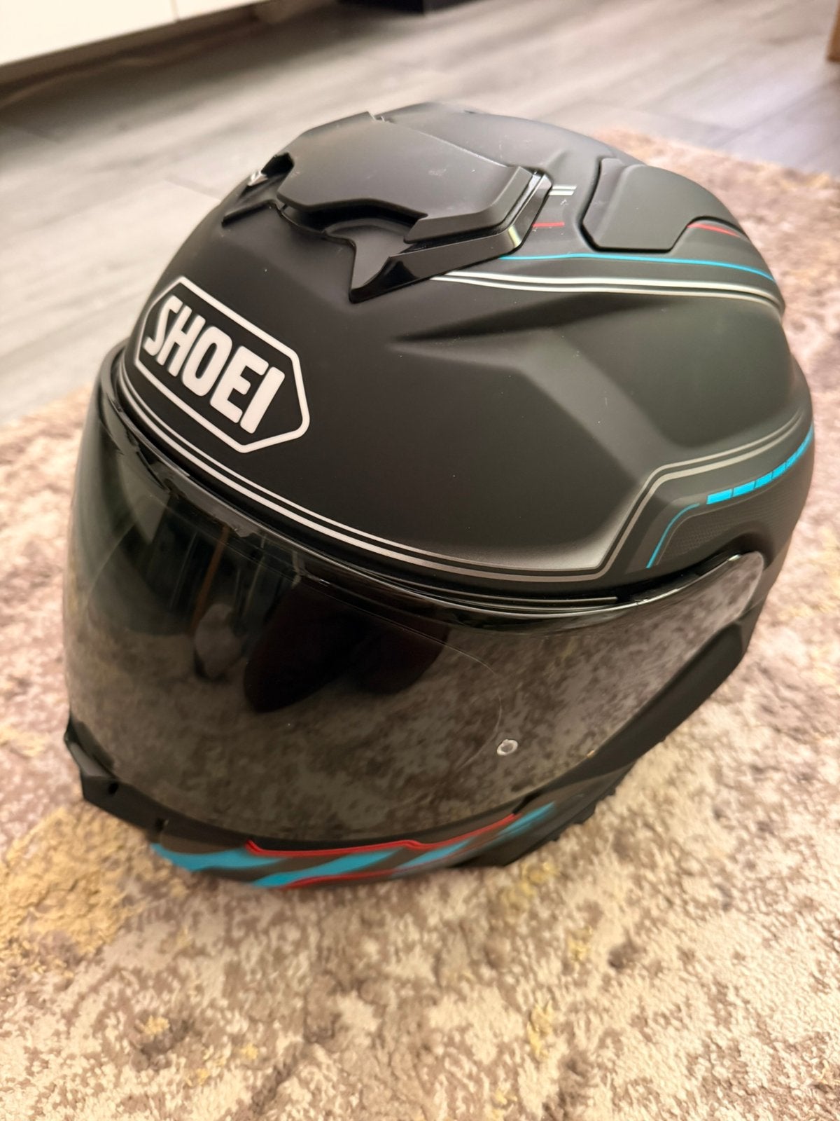 Shoei GT-Air 3 L + Sena SLR3 Intercom – New worn 3x. invoice, Motoren, Ophalen, Tweedehands, Integraalhelm, Shoei