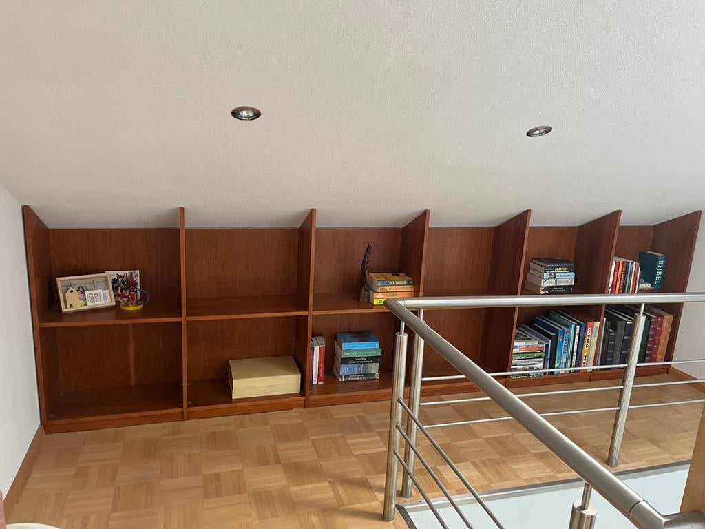 Houten boekenkast (kersen) op maat gemaakt, Huis en Inrichting, Ophalen, Met plank(en), 100 tot 150 cm, Zo goed als nieuw