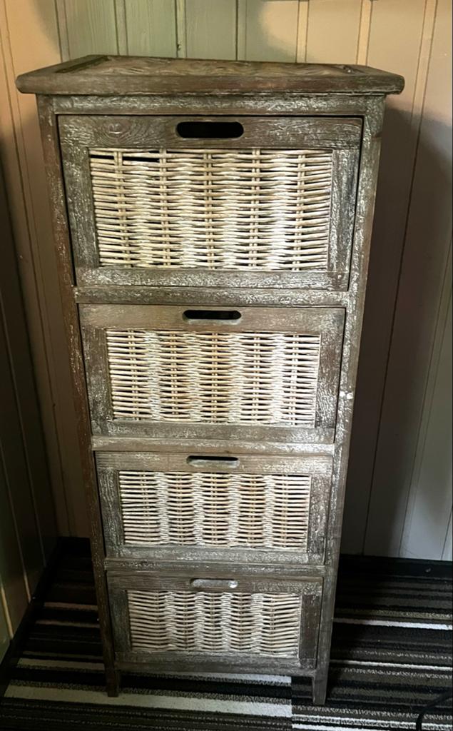 Rotan kastje met Vintage look, Ophalen of Verzenden, Gebruikt