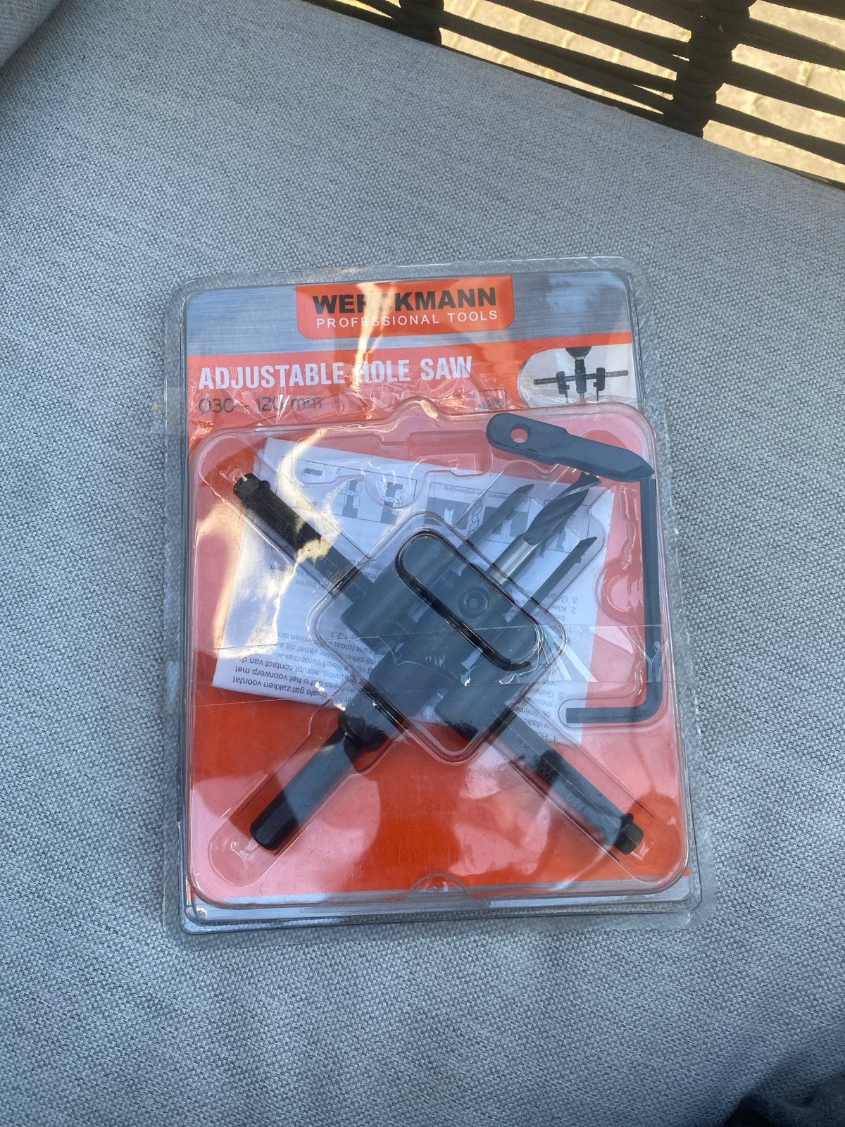 Verstelbare Gatenzaag Ø30-120mm - Nieuw in verpakking, Ophalen, Nieuw, Zaag, Overige merken