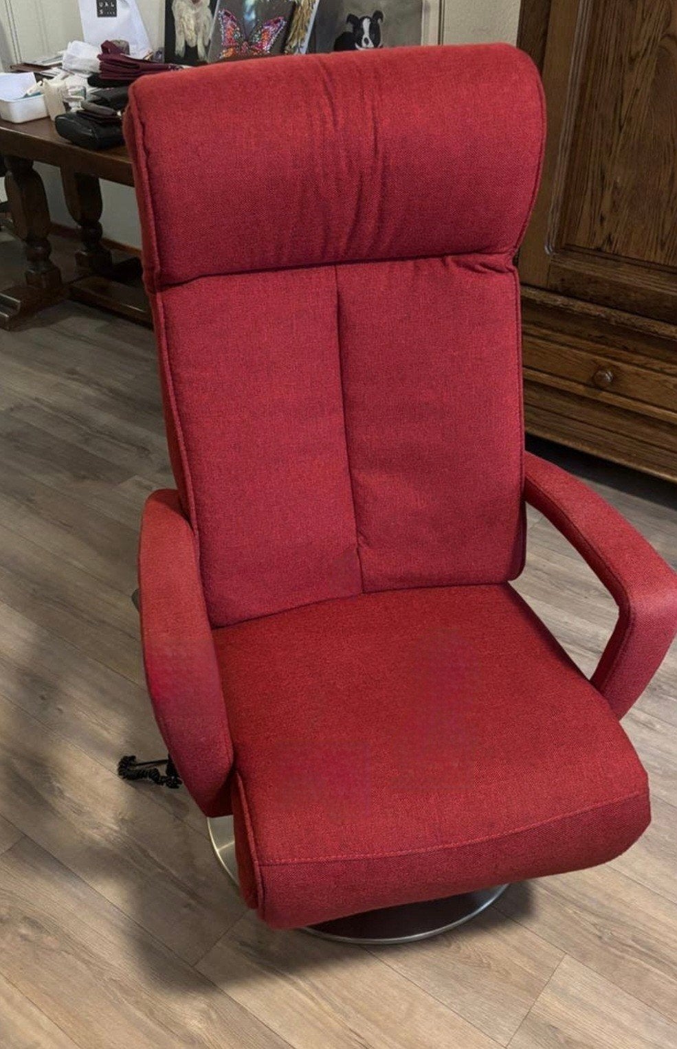 Elektrische staop /relax draaifauteuil nieuwstaat Prominent, Huis en Inrichting, Fauteuils, Ophalen, Zo goed als nieuw, Stof