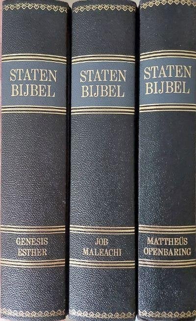 Drie-delige Statenvertaling met kanttekeningen, Boeken, Godsdienst en Theologie, Ophalen of Verzenden, Zo goed als nieuw, Christendom | Protestants