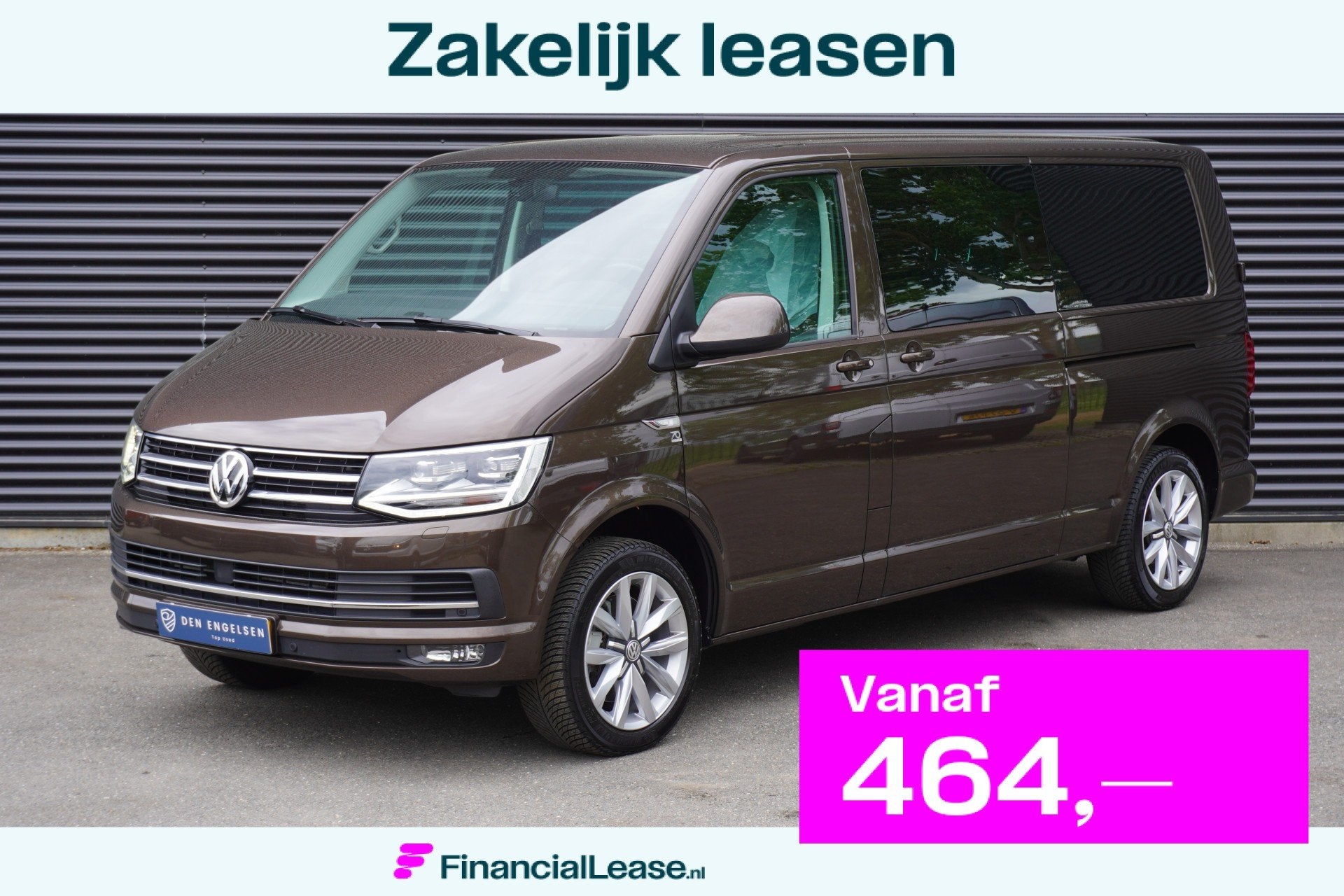 Volkswagen Transporter 204pk Euro6 Automaat L2H1 2x Schuifde, Gebruikt, Euro 6, 4 cilinders, Bruin