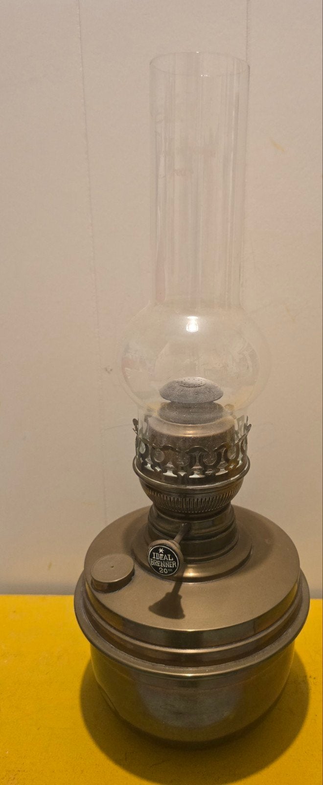 Antieke koperen olielamp, Ophalen of Verzenden