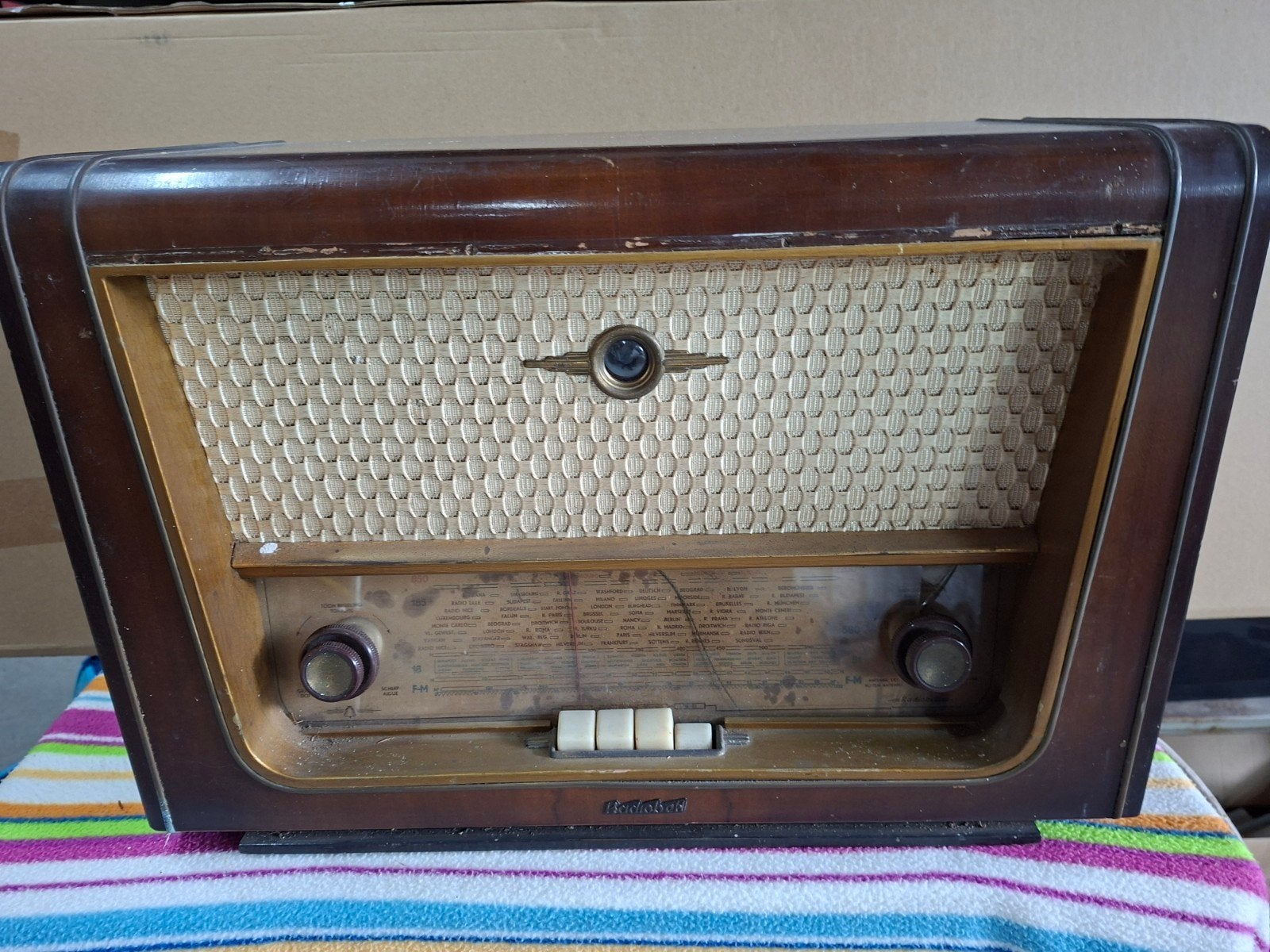 Vintage Radiobell buizenradio - voor restauratie, Ophalen, Radio