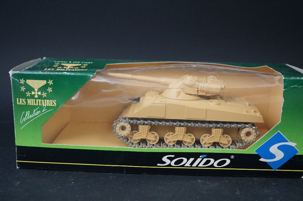 Solido Sherman Egyptien - 1/50 - TOP, Ophalen of Verzenden, Overige typen, Overige merken