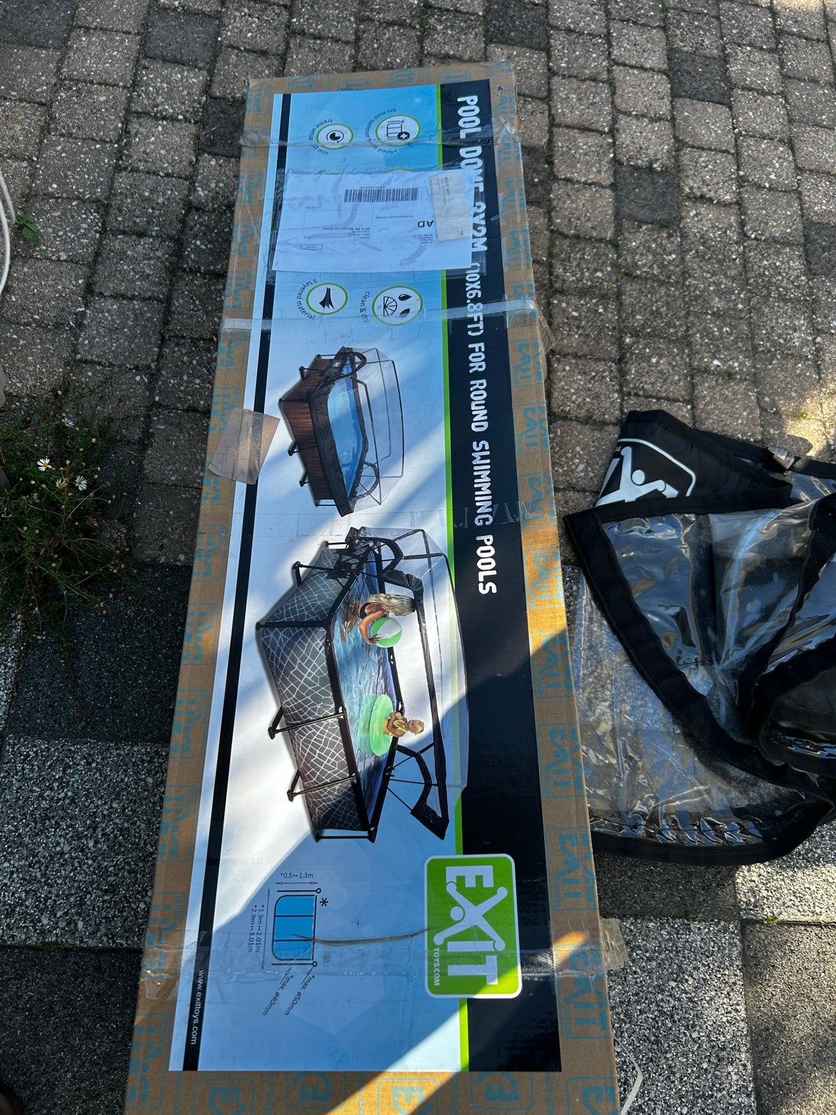 EXIT Frame Zwembad 300x200x65cm met accessoires, Tuin en Terras, Ophalen, Gebruikt, Opzetzwembad, 200 tot 400 cm