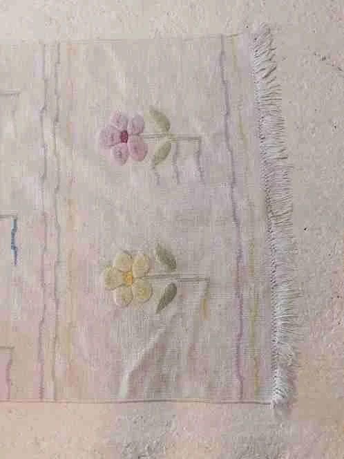 Kleed beige met gekleurde bloemen 149/91 cm, 100 tot 150 cm, Beige, Djt@dejuistetoon.eu, Zo goed als nieuw
