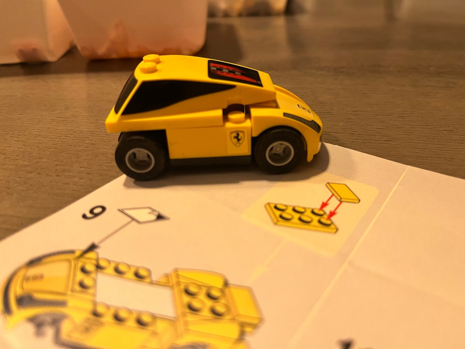 LEGO Ferrari 30194 Gele Ferrari Racewagen met instructies, Overige thema's, Lego, Ophalen of Verzenden, Zo goed als nieuw