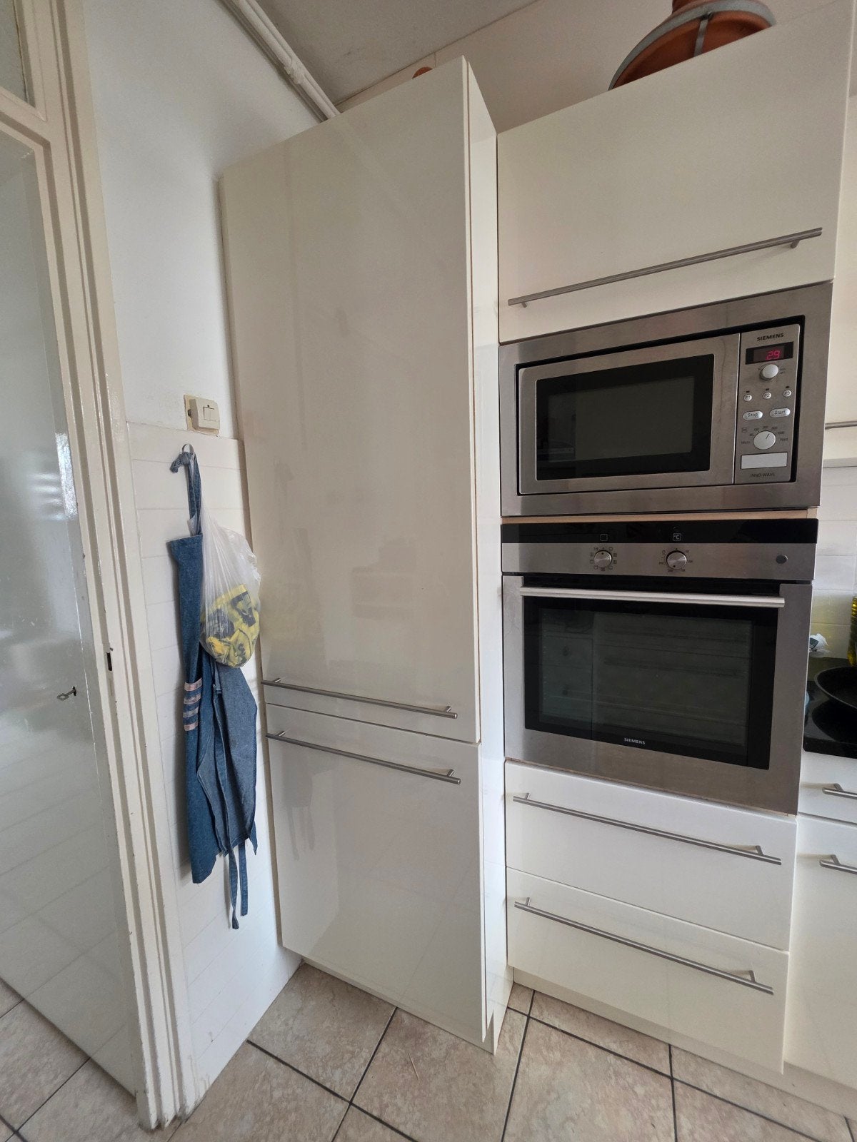 Siemens inbouwapparatuur: oven, magnetron, 200 liter of meer, Ophalen of Verzenden, Met vriesvak, 160 cm of meer