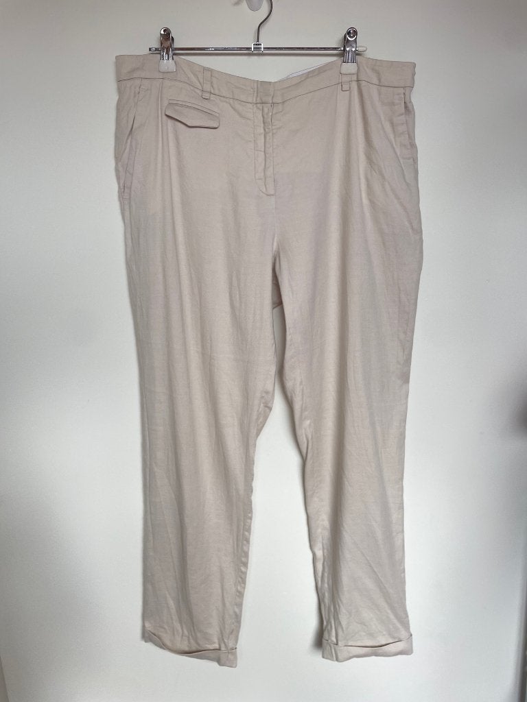 Fabiana Filippi beige linnen pantalon broek maat 40 L, Maat 38/40 (M), Beige, Ophalen of Verzenden, Zo goed als nieuw