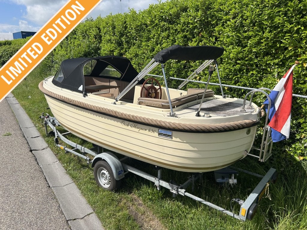 NWSTAAT! Oud Huijzer 530 sloep |25 pk Yamaha |Teak|Bimini!, Watersport en Boten, Sloepen, 5 m, Rondzit, Oud Huijzer, Overige typen