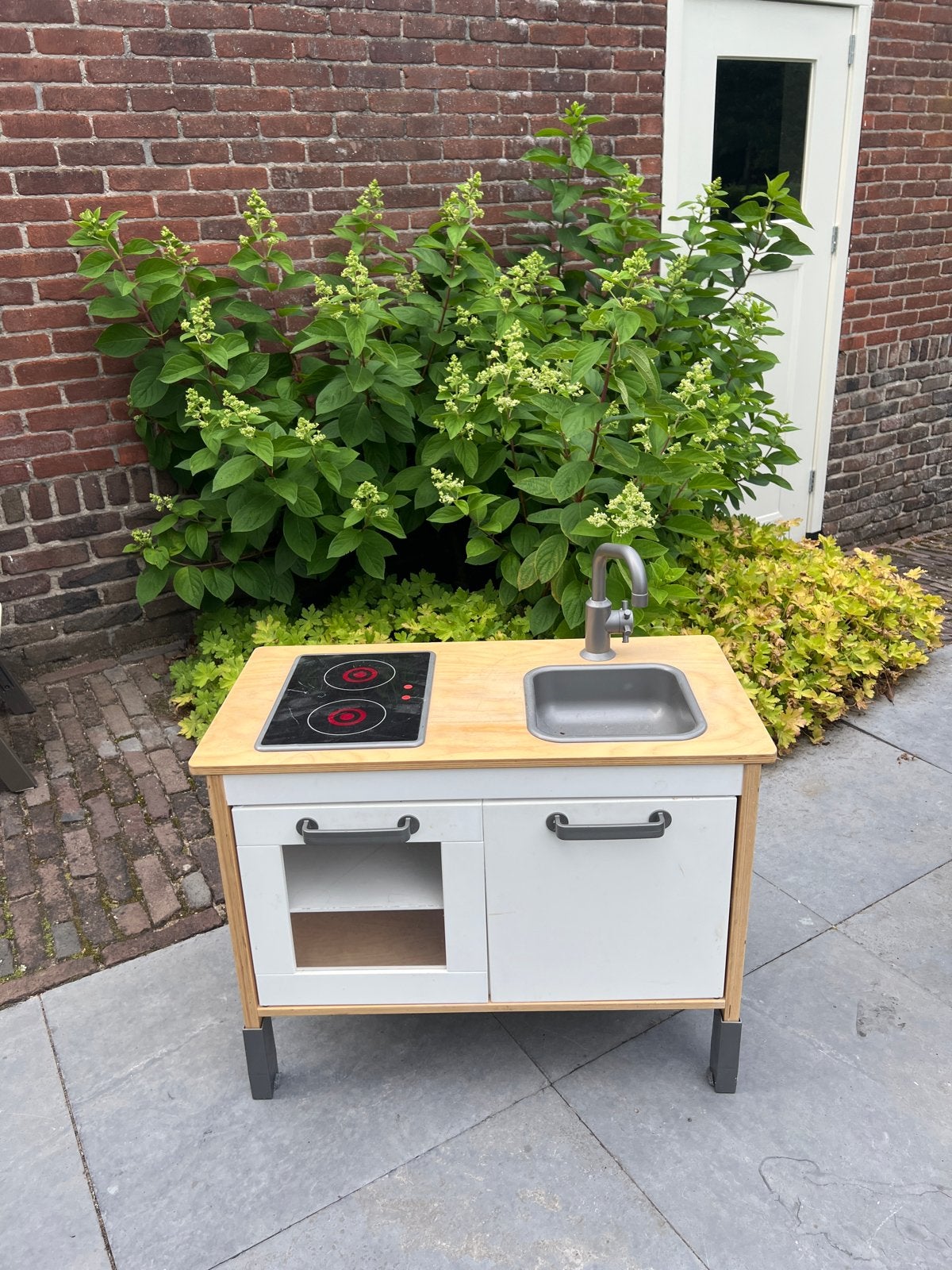 Ikea houten speelkeuken met kookplaat en spoelbak, Ophalen, Gebruikt, Hout, Speelkeuken
