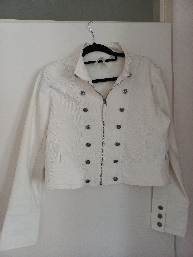 z.g.a.n. wit denim Sosoire jasje maat M, Kleding | Dames, Maat 38/40 (M), Sosoire, Wit, Ophalen of Verzenden