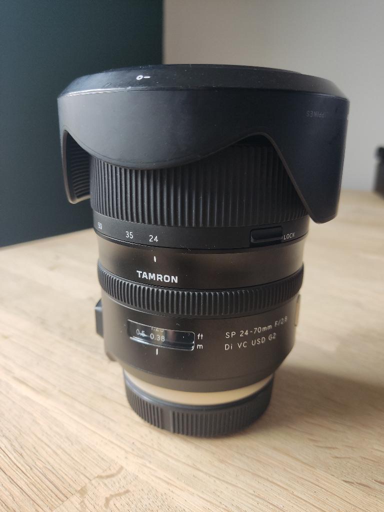 Tamron SP 24-70mm f/2.8 Di VC USD G2 - Canon EF, Audio, Tv en Foto, Fotografie | Lenzen en Objectieven, Ophalen of Verzenden, Zo goed als nieuw