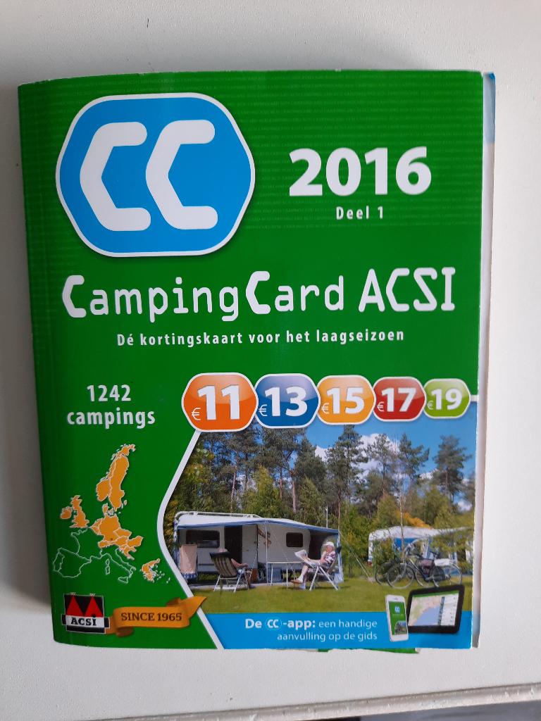 campingboek CampingCard ACSI 2016 deel 1, Ophalen of Verzenden, Europa, Reisgids of -boek, Overige merken