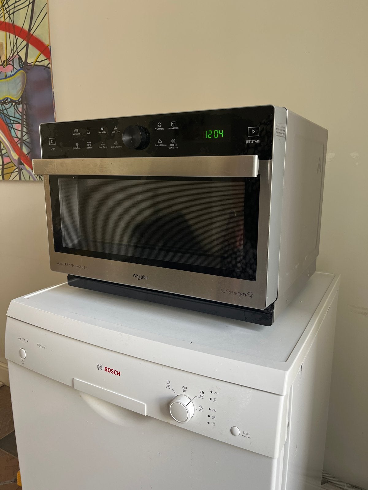 Whirlpool MWP 338 SX Combimagnetron - Vrijstaand, 33L, Witgoed en Apparatuur, Ovens, Ophalen, Minder dan 45 cm, Whirlpool, Gebruikt