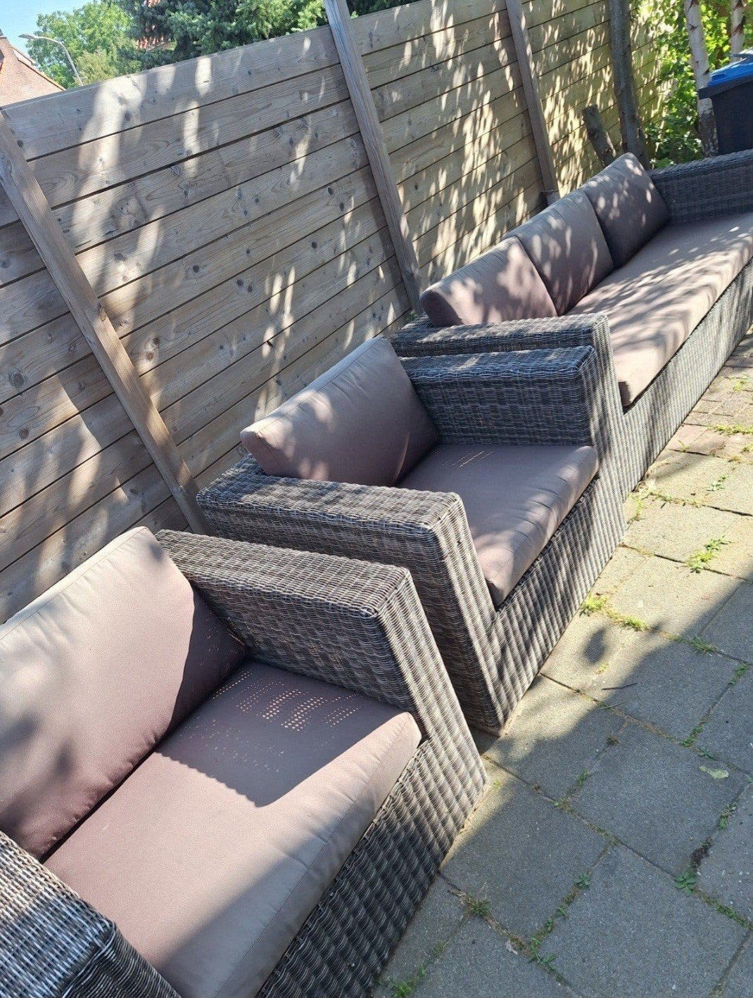loungeset tuinbank tuinstoelen tuinset, Ophalen of Verzenden, Gebruikt, Kunststof, Bank