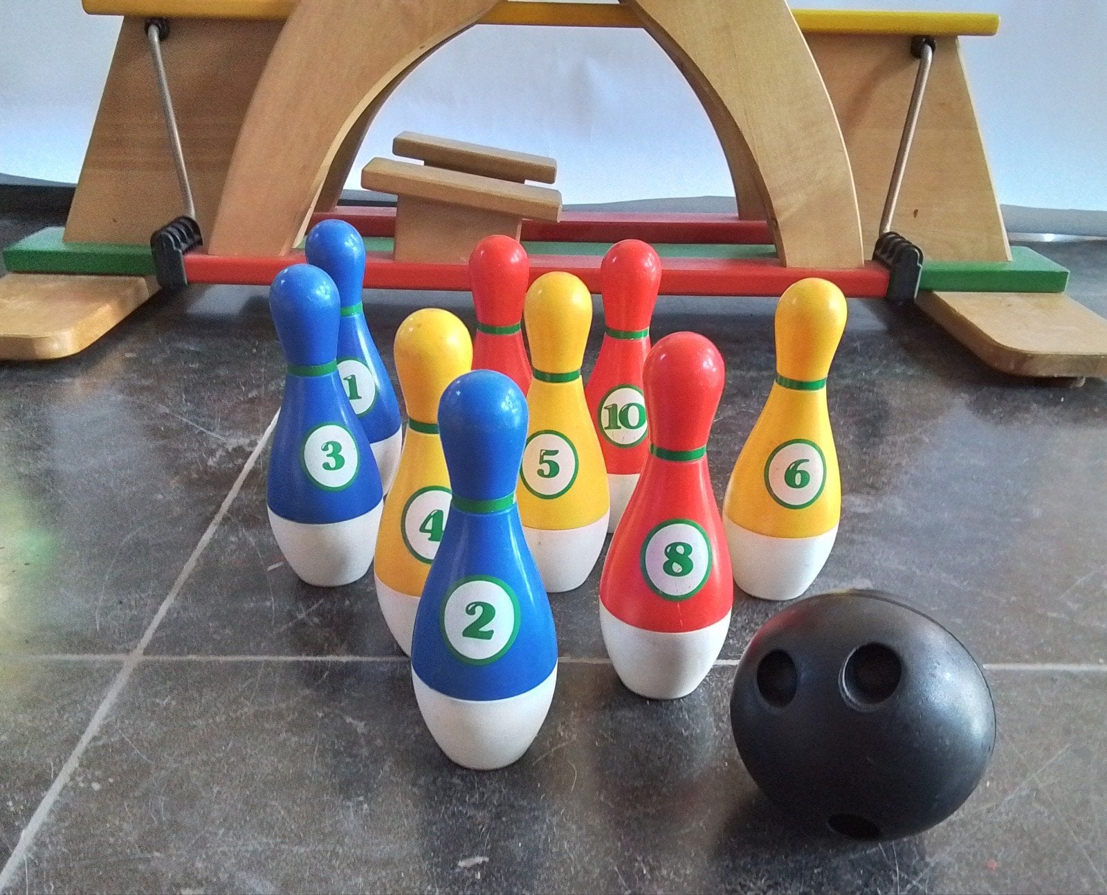 9 Bowling Kegels met Bal - Leuk Spel voor Binnen en Buiten, Ophalen of Verzenden