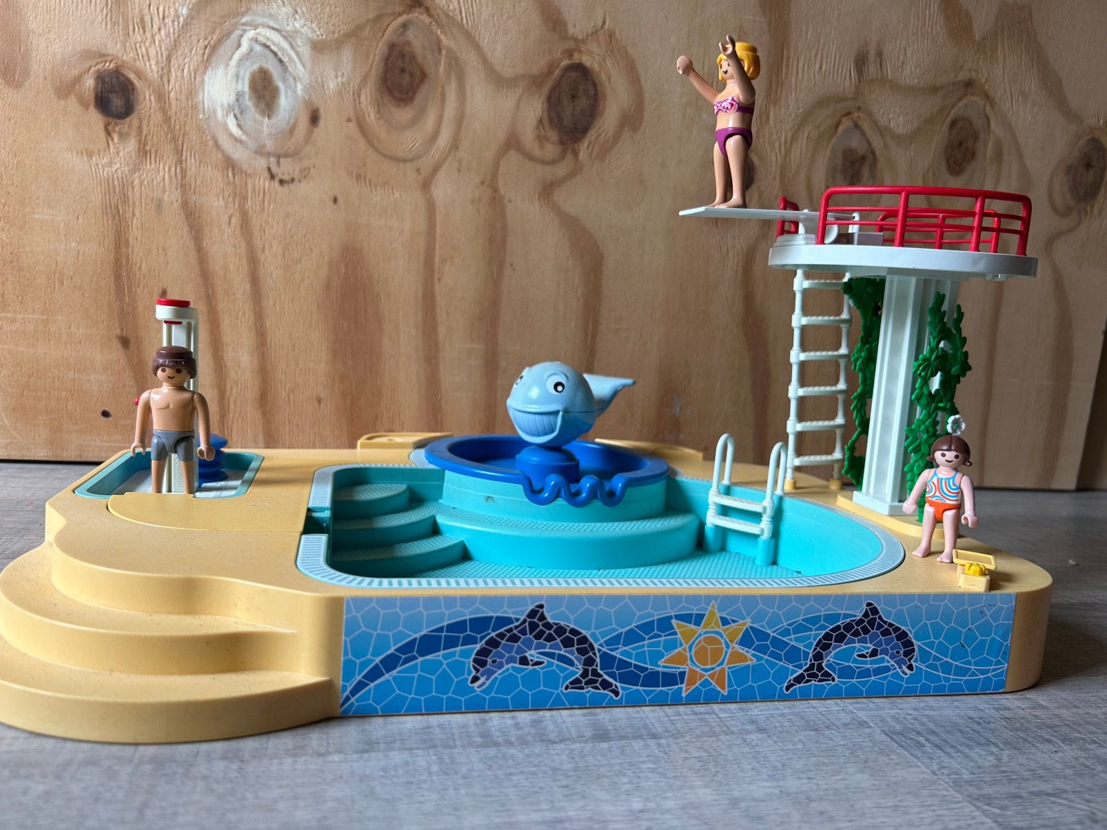 Leuke playmobil zomerset 5433: zwembad met douche en fontein, Ophalen of Verzenden, Gebruikt