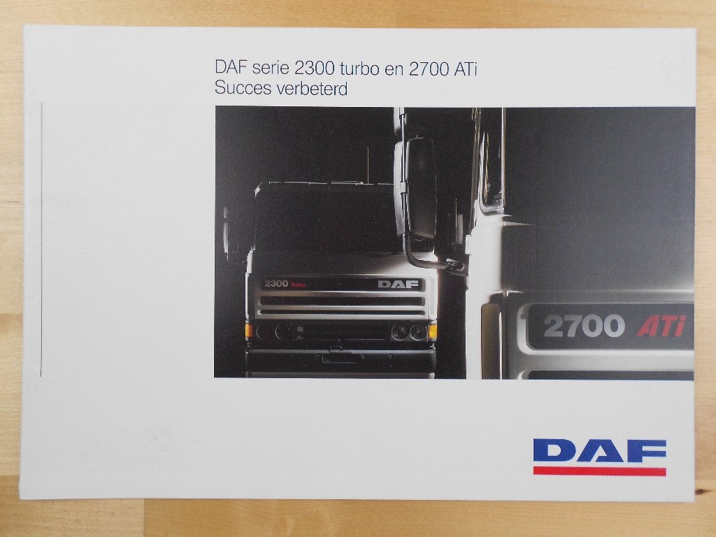 DAF 2300 / 2700 ATi Brochure 1990, Ophalen of Verzenden, Zo goed als nieuw, Overige merken, DAF