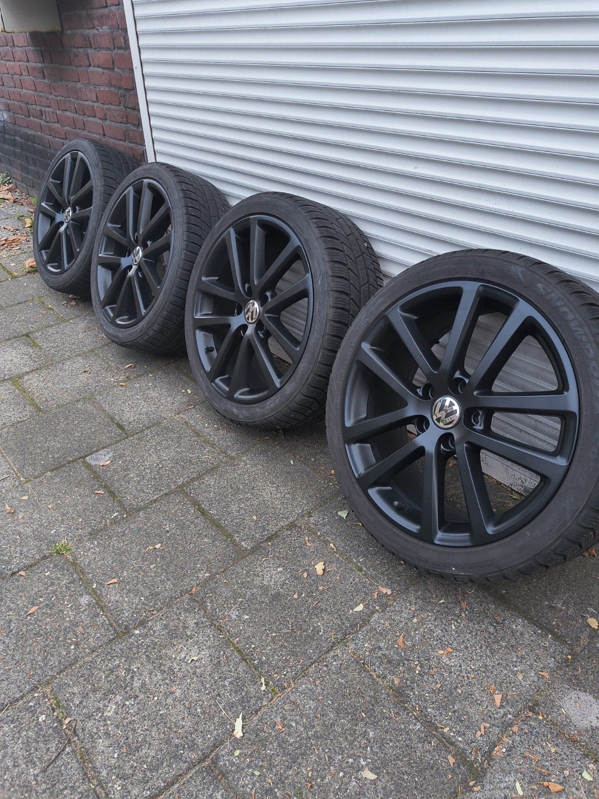 Vw velgen 18 inch velgen Winterbanden Golf caddy eos gti r32, Ophalen, 18 inch, Gebruikt, Banden en Velgen