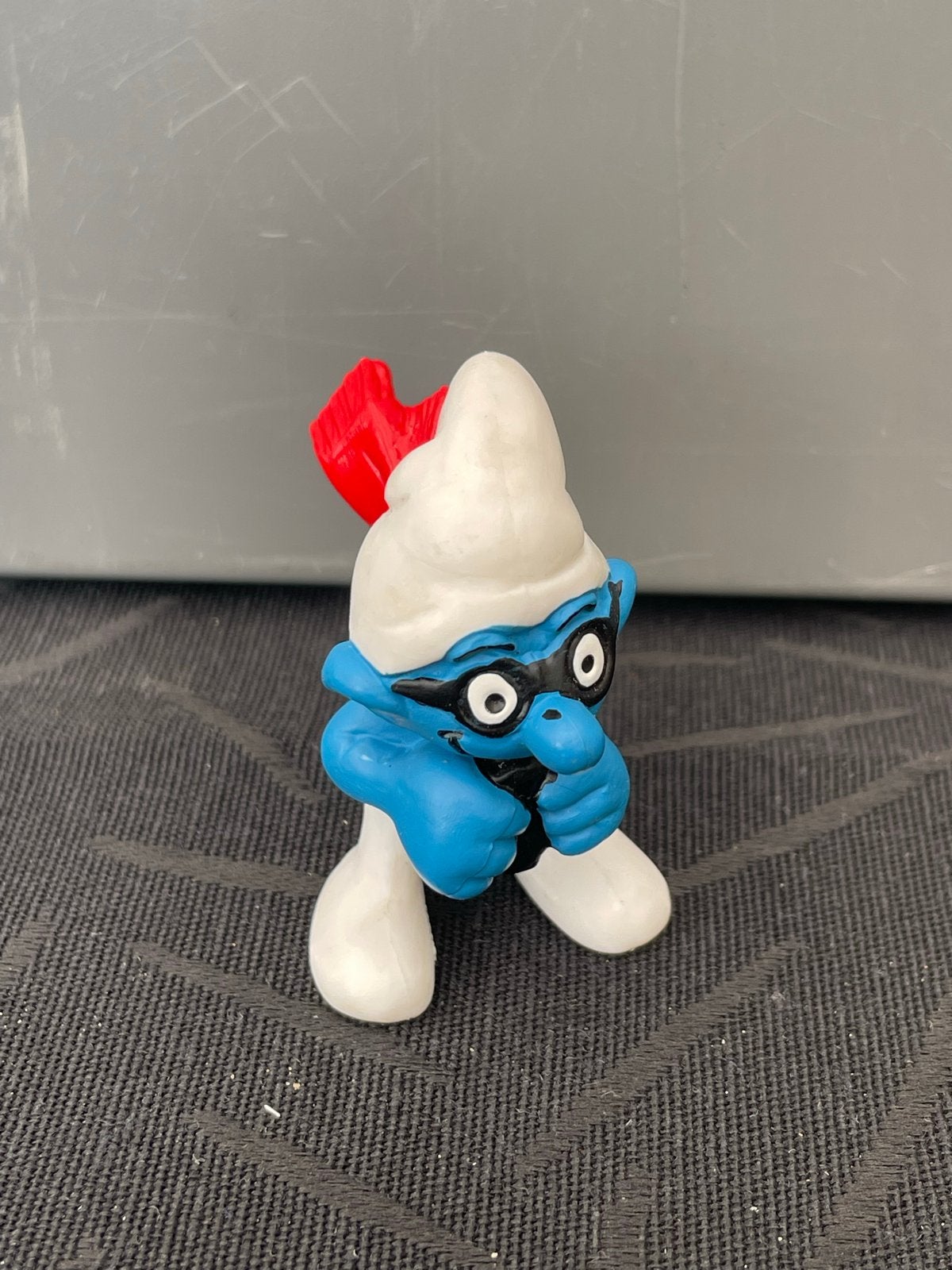Smurf snelheid Vintage figuurtje, Verzamelen, Ophalen of Verzenden, Gebruikt, Brilsmurf, Poppetje, Figuurtje of Knuffel