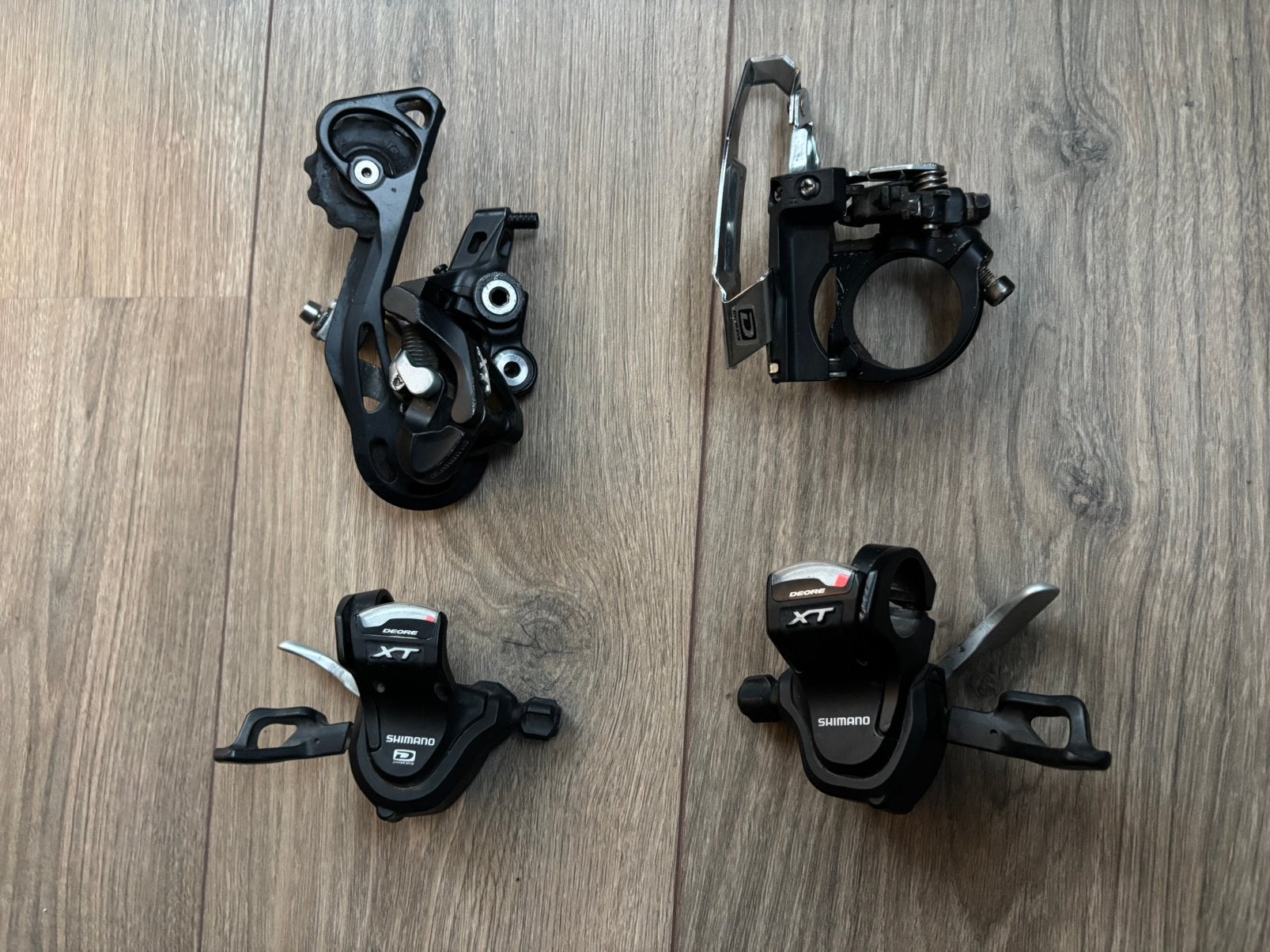 Shimano XT schakelgroep 2/3x10, Ophalen of Verzenden, Gebruikt, Derailleur of Ketting