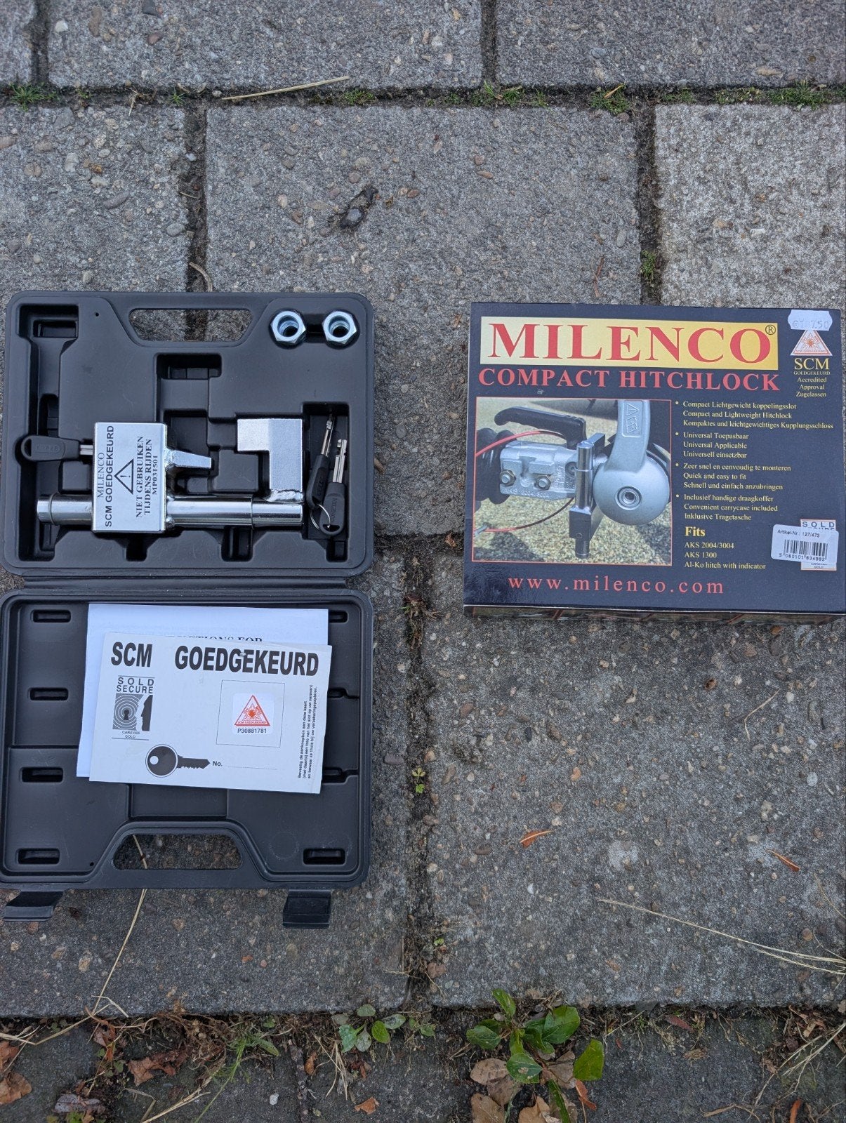 Nieuw Milenco Compact Hitchlock SCM gekeurd caravanslot, Ophalen of Verzenden