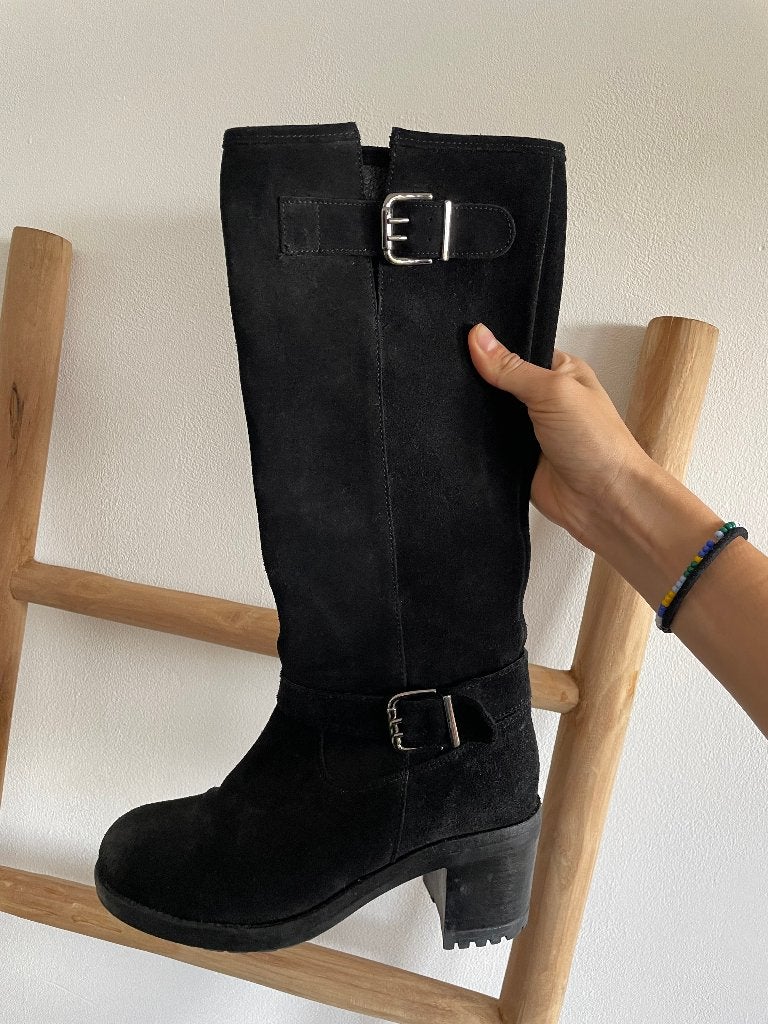 Leren laarzen - Leather boots - maat 38, Hoge laarzen, Bocage, Zwart, Ophalen of Verzenden