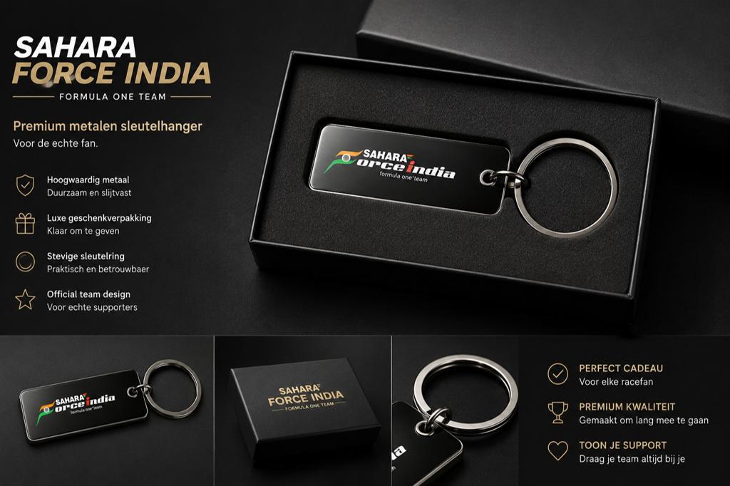 Sahara Force India F1 Team Sleutelhanger - Premium Metaal, Ophalen of Verzenden, Nieuw, Sport