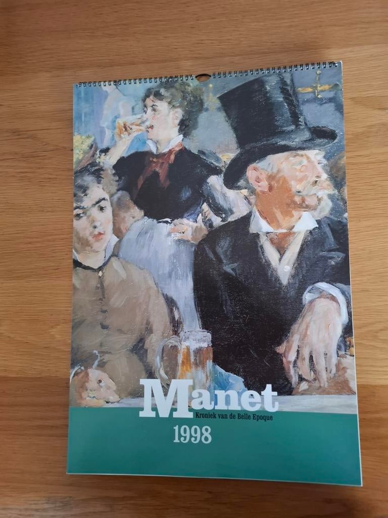 Kunstkalender 1998 Manet Kroniek van de Belle  Epoque, Diversen, Kalenders, Ophalen, Maandkalender, Zo goed als nieuw