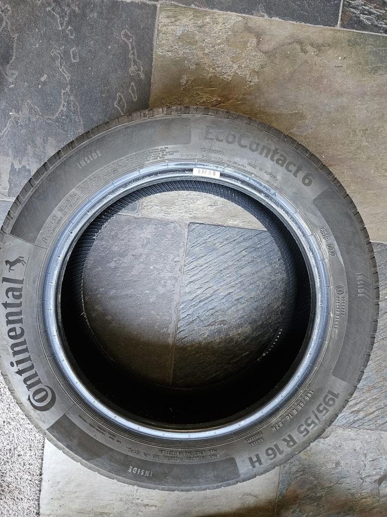 2 Zomerbanden Continental 195/55 R16 H, Ophalen of Verzenden, Gebruikt