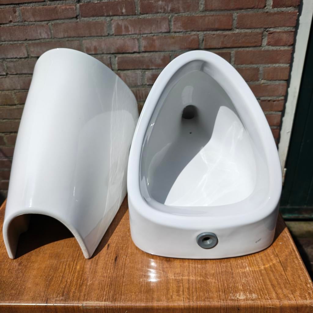 2x Jika Euroline urinoir, Grohe spoeler en zwanenhals, Ophalen, Minder dan 50 cm, Overige typen, Zo goed als nieuw