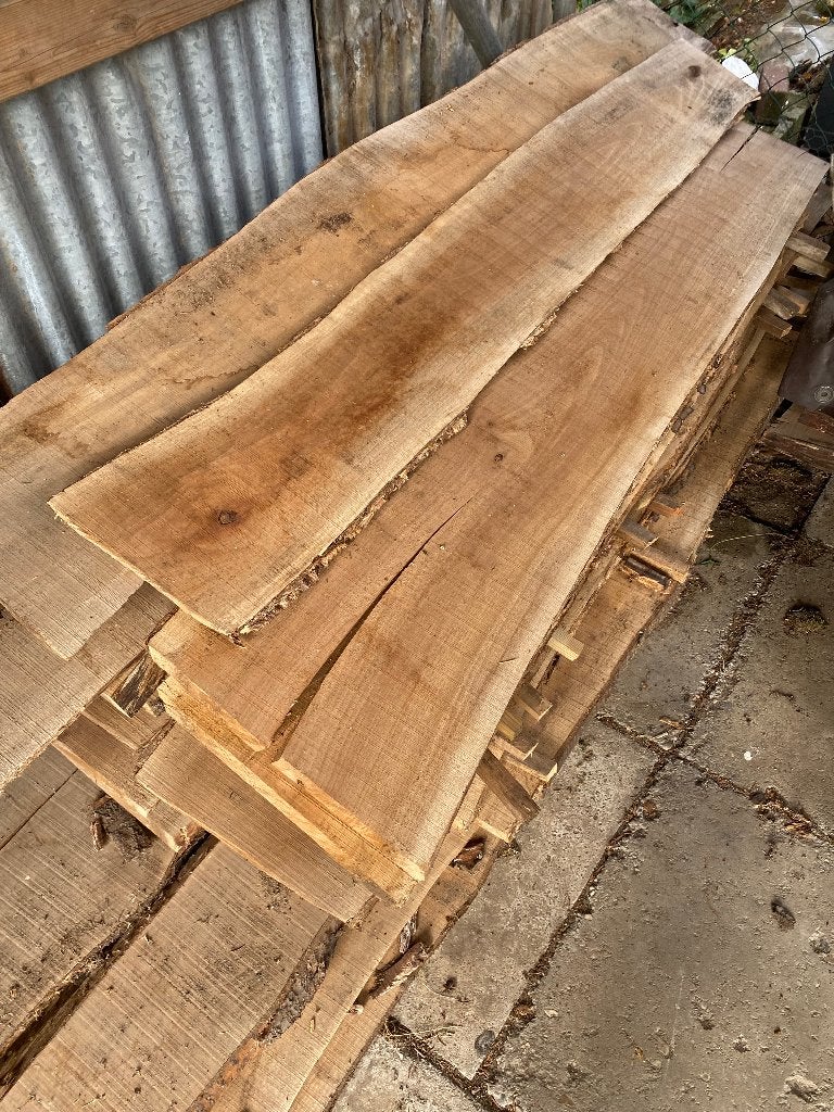 Schaaldelen Kersenhout, Ophalen, 25 tot 50 mm, Nieuw, Plank
