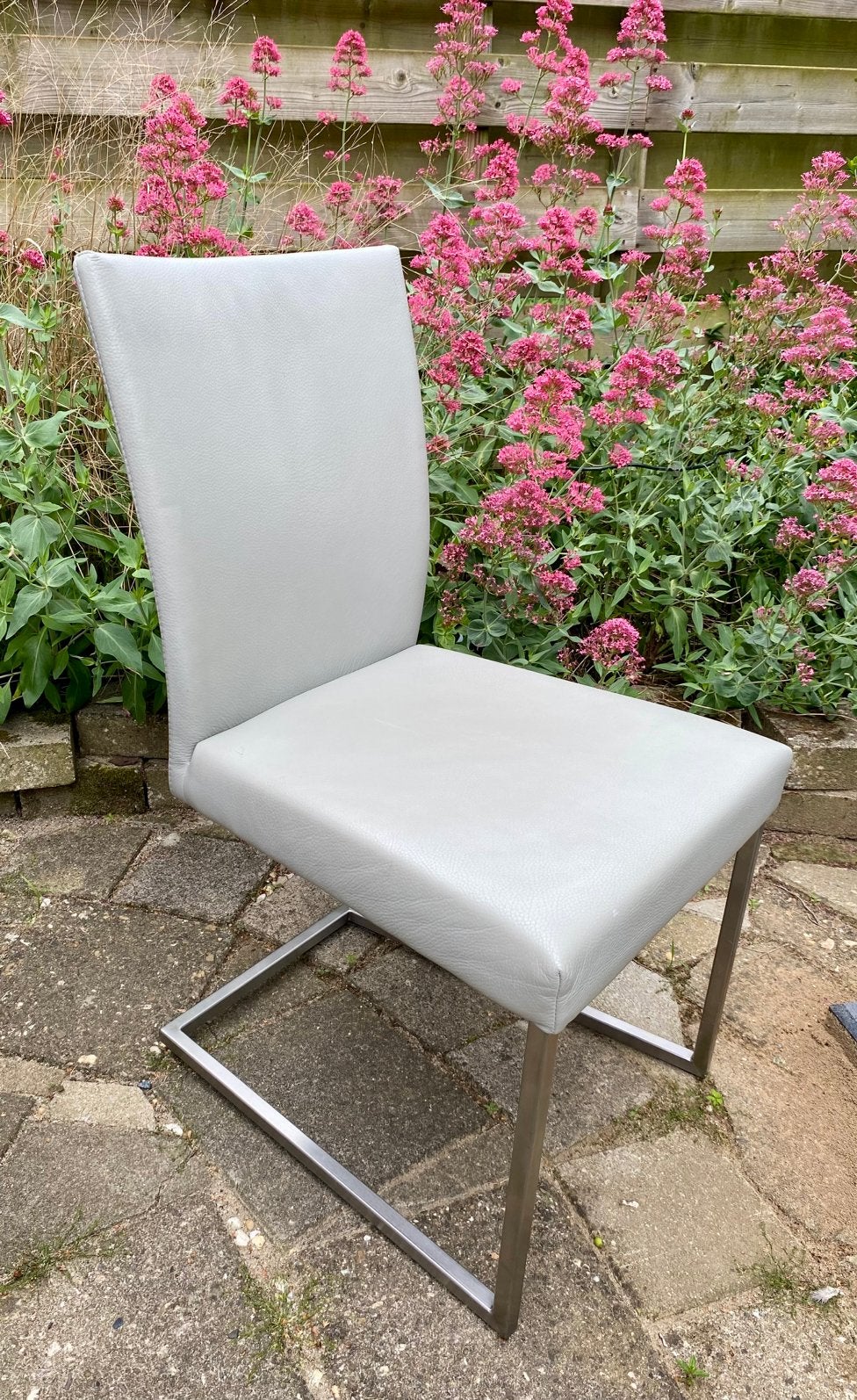 4 buisframe eetkamerstoelen Bert Plantagie, Ophalen, Leer, Zo goed als nieuw, Vier