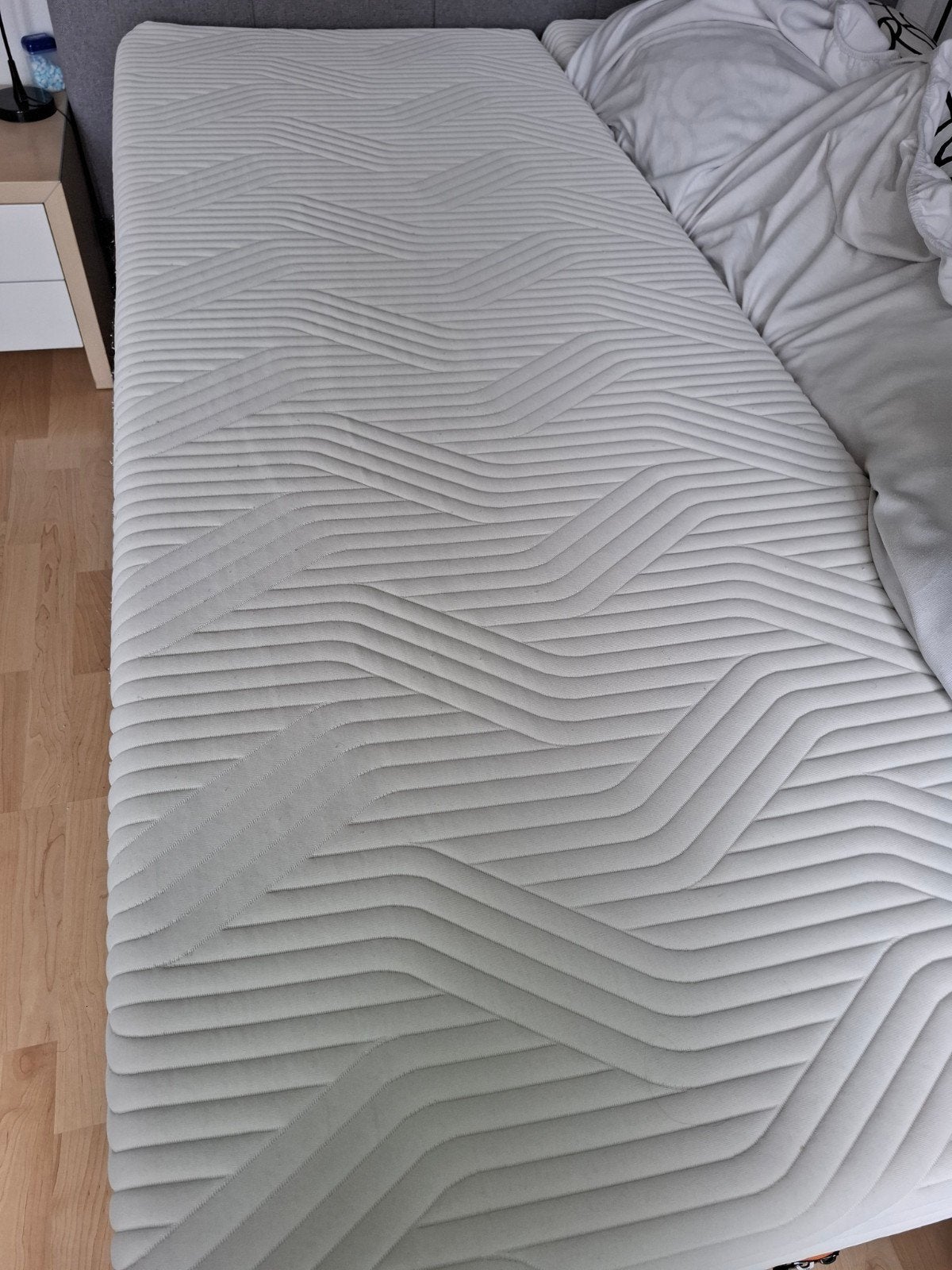 Tempur matras beige/grijs, Ophalen, Zo goed als nieuw, Eenpersoons, 80 cm