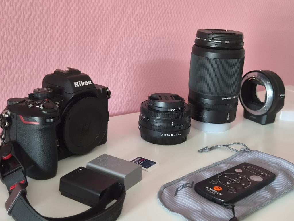 Nikon Z50 II systeemcamera + 16-50mm + 50-250mm met Extra’s, Ophalen of Verzenden, Zo goed als nieuw, Nikon, Geen optische zoom