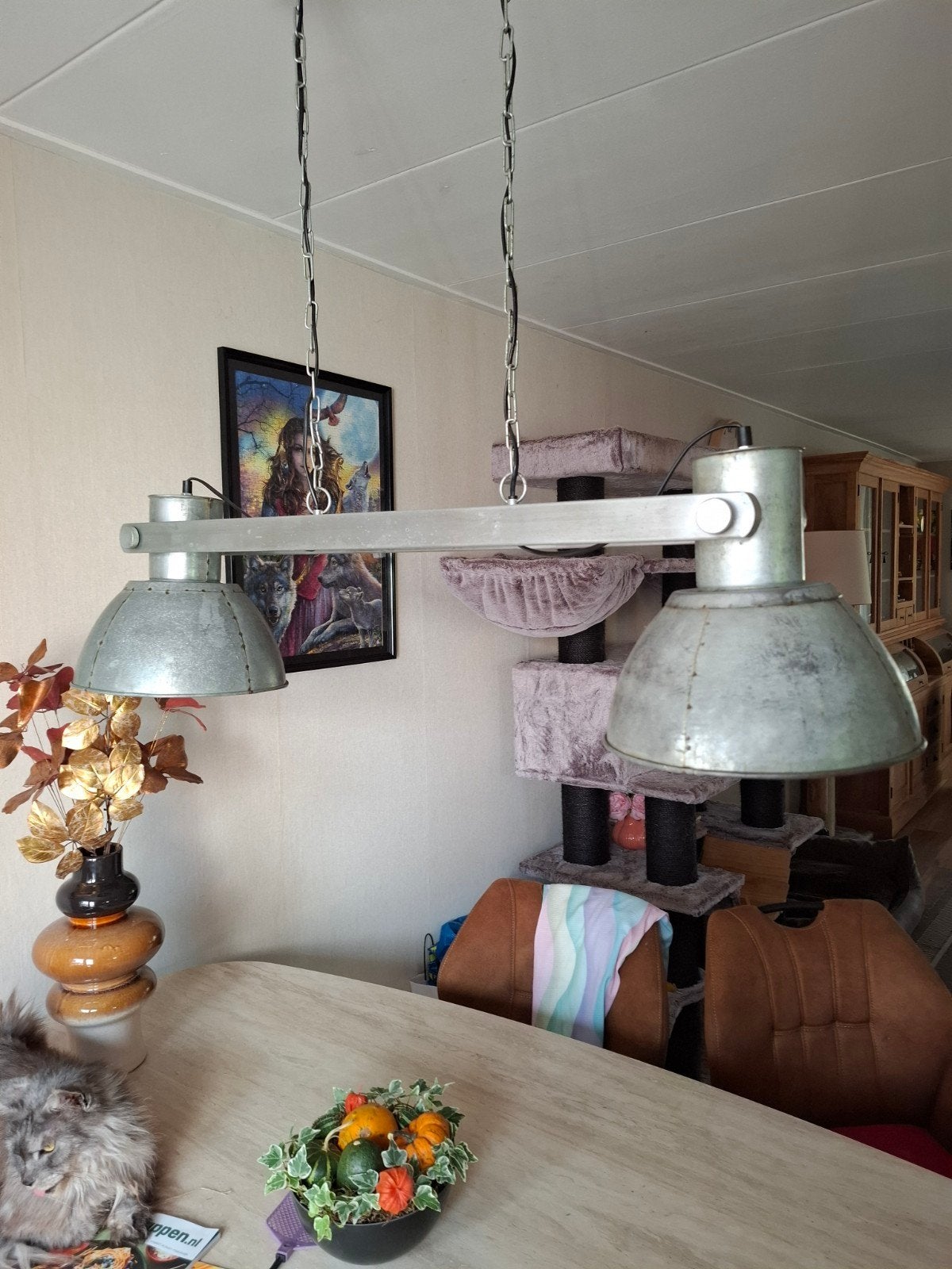 Metalen industriële hanglamp, Ophalen, Modern industriële lamp, E27 (groot), Zo goed als nieuw