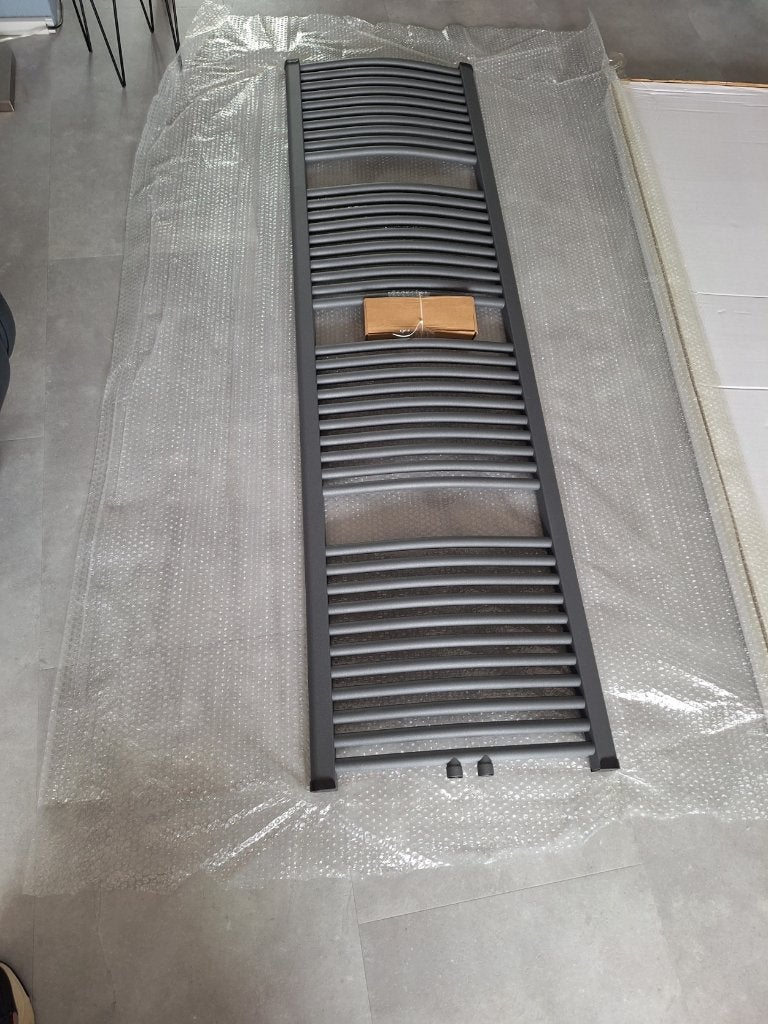 Lavigo Apollo design badkamerradiator grijs metallic, Ophalen, Radiator, Nieuw, Minder dan 60 cm