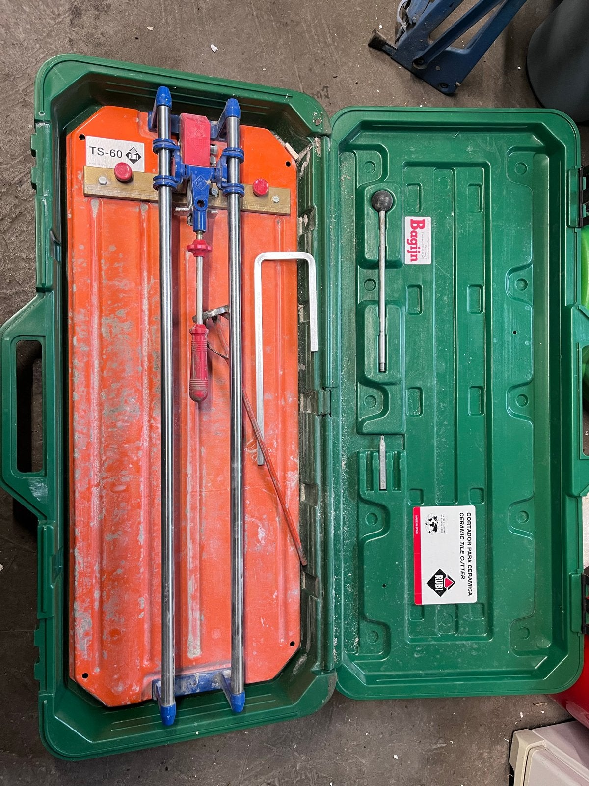 Rubi TS-60 Tegelsnijder, Ophalen, Gebruikt, Snijgereedschap, Rubi