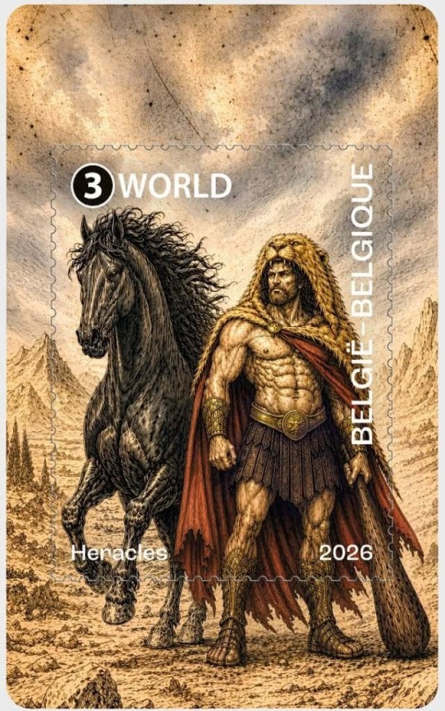 Belgie Crypto zegel Heracles 2026, Verzenden, Postfris