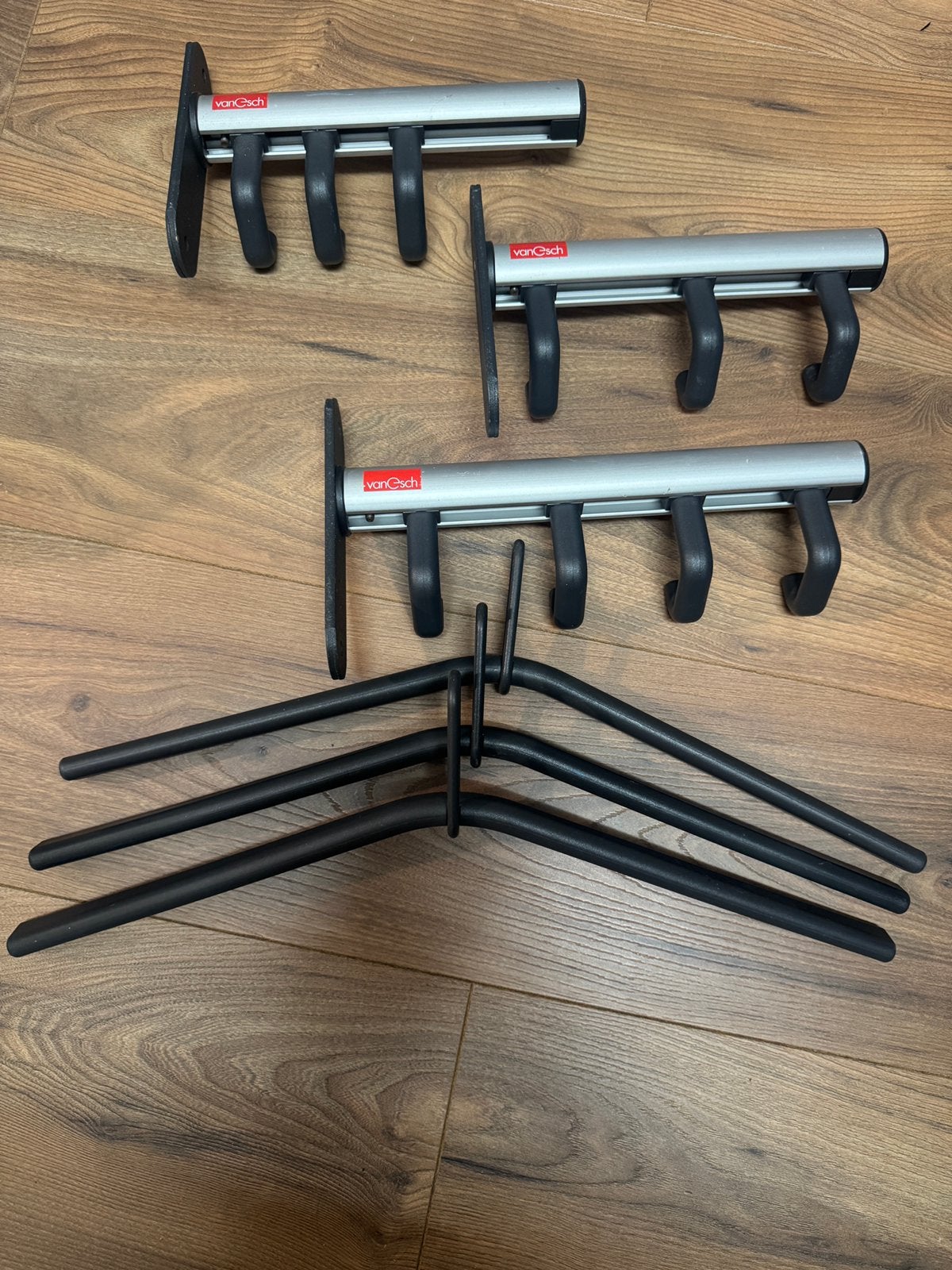 3x Van Esch wandkapstok – 10 haken en 3 kledinghangers, Ophalen of Verzenden, Zo goed als nieuw, Metaal, Wandkapstok