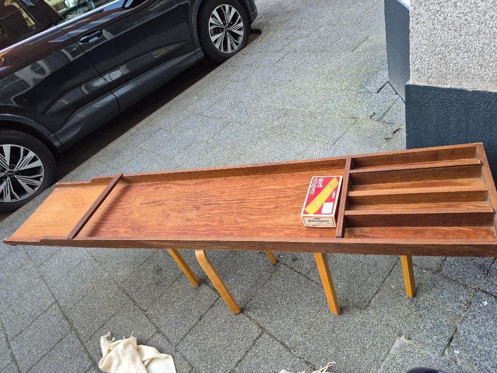 Sjoelbak, originele grenen van Homas, Hobby en Vrije tijd, Gezelschapsspellen | Bordspellen, Een of twee spelers, Ophalen, Gebruikt